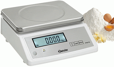 Elektronische Küchenwaage Teilung 5 Gramm von Bartscher Wiegeber. bis 15 kg